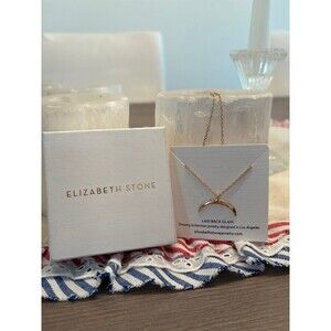 Crescent Moon gold necklace NWT